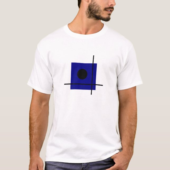 Camiseta Clássico Geométrico Bauhaus Design Blue (Frente)