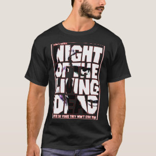 Camiseta Clássico Impressão de Filme Zombie - Noite Zombie 