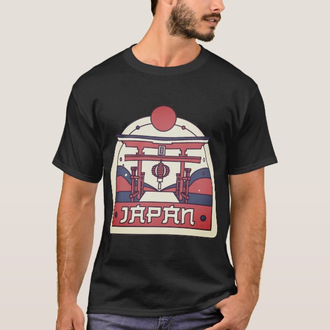 Camiseta Clássico Japão Mens T-Shirt (Frente)