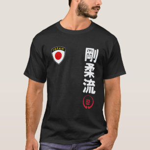 Camiseta Clássico Karate Equipe Goju Ryu Japão Bandeira Kan