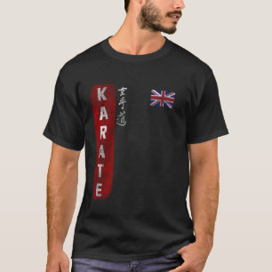 Camiseta Clássico Karate Inglaterra bandeira UK Kyokushinka