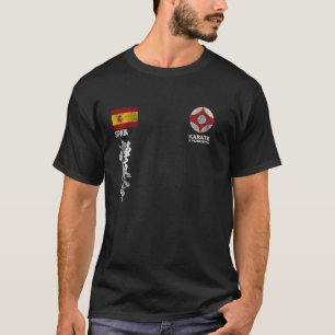 Camiseta Clássico Kyokushin Espanha Caratê bandeira espanho