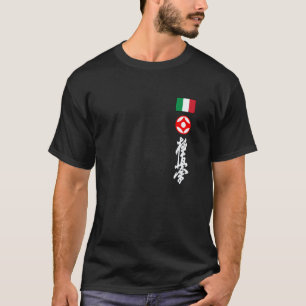 Camiseta Clássico Kyokushin Itália Caratê Bandeira italiana