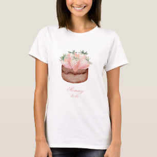 Camiseta Clássico Mamãe Para Ser Festa de Bebê Doce de Mora