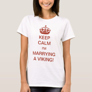 Camiseta Clássico Mantenha a Calma Estou Casando com um Vik