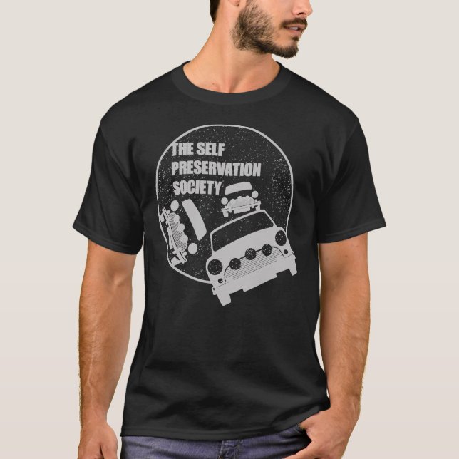 Camiseta Clássico Mini Cooper S - Trabalho Italiano - Ess I (Frente)