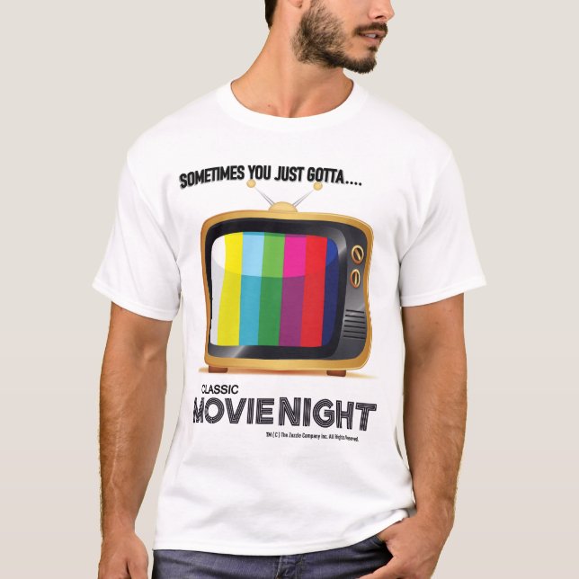 Camiseta Clássico =MOVIENIGHT= Camisa-T Gráfica (Frente)