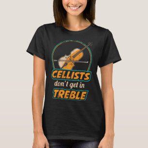 Camiseta Clássico Músico Funny Cellist Orquestra Gift Ce
