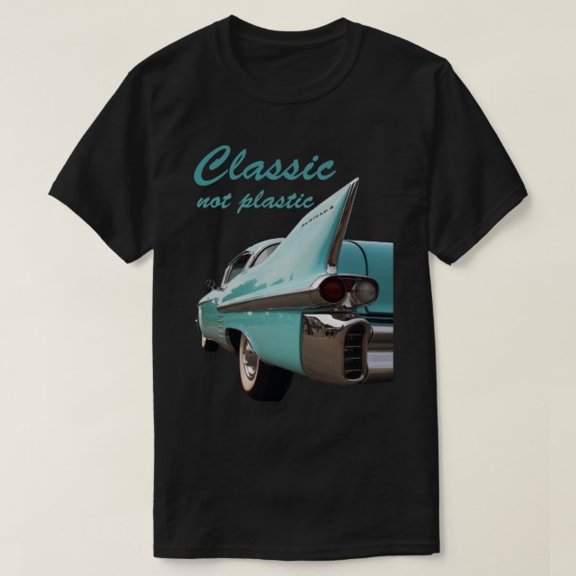 Camiseta Clássico não plástico (Frente do Design)