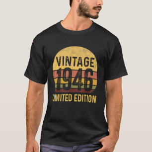 Camiseta Clássico Nascido em 1946 Edição Limitada 80 Anos d