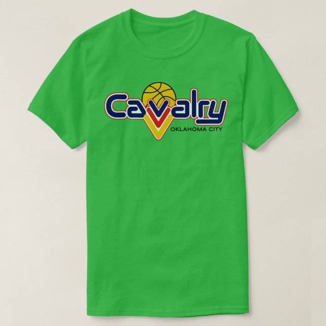 Camiseta Clássico Oklahoma City Cavalry Basbol 1990 1 (Frente do Design)