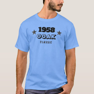 Camiseta Clássico OOAK de 1958! Um De Um Tipo 60º Aniversár