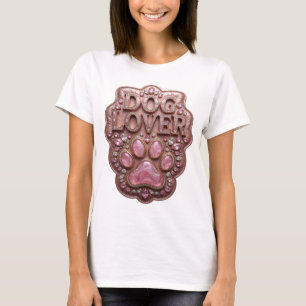 Camiseta Clássico Ouro AMANTE DE CÃES Design Moderno