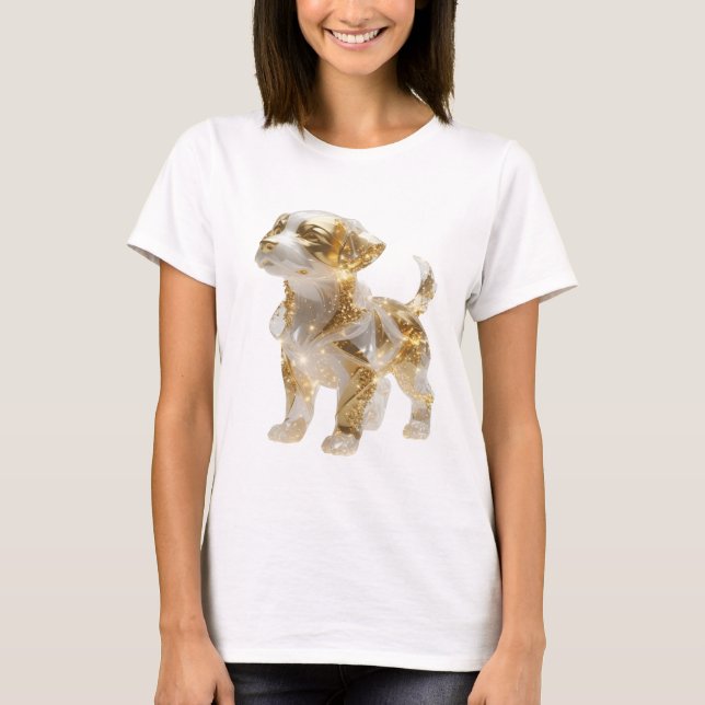 Camiseta Clássico Ouro Design GOLDEN DOG (Frente)