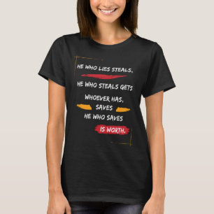 Camiseta Clássico Quem Mente Rouba