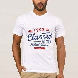 Camiseta Clássico Retro 1992 Edição Limitada Presente de An
