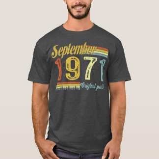 Camiseta Clássico setembro de 1971 Feliz 50º aniversário de