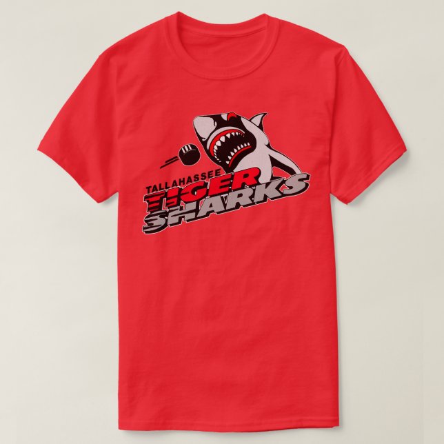 Camiseta Clássico Tallahassee Tiger Sharks Hockey (Frente do Design)