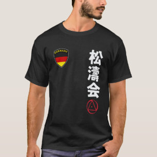 Camiseta Clássico Time de Karate Shotokai Bandeira Alemã Ja