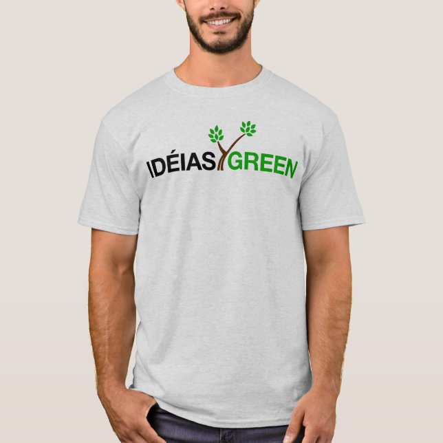 Camiseta Clássico verde de Ideias do LOGOTIPO (Frente)
