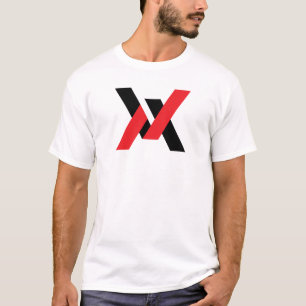 Camiseta Clássico Vermelho e Preto Letra Minimalista VA