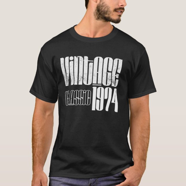 Camiseta Clássico Vintage 1974 (Frente)