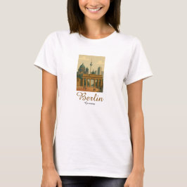 Camiseta Clássico Vintage Berlin Germany Landmark