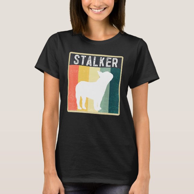 Camiseta Clássico Vintage - Ideia de Bulldog Francês (Frente)