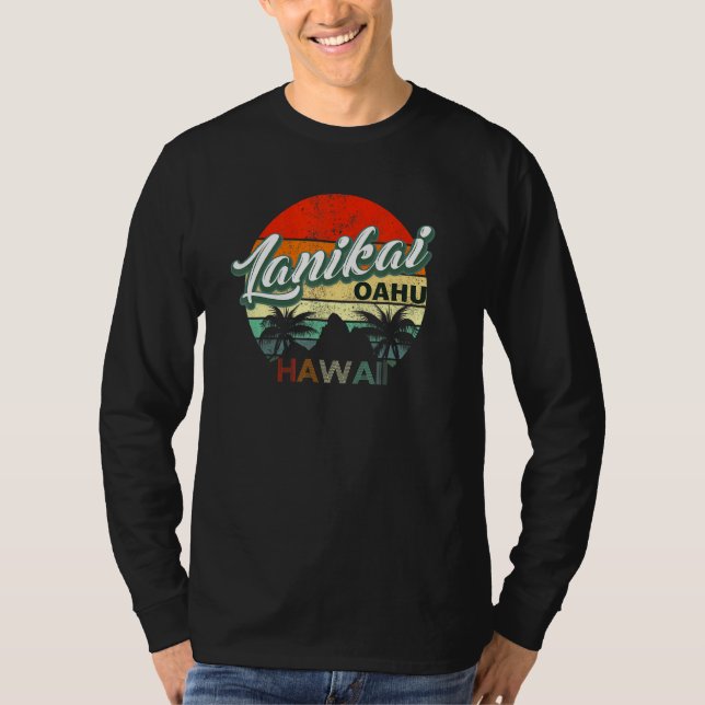 Camiseta Clássico Vintage Retro Lanikai Oahu Havaí (Frente)
