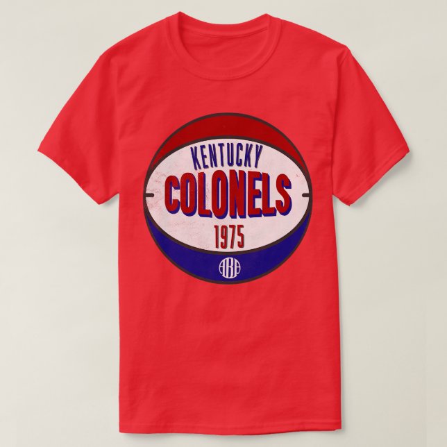 Camiseta Clássicos do Kentucky Colonels 1975, Campeões da A (Frente do Design)