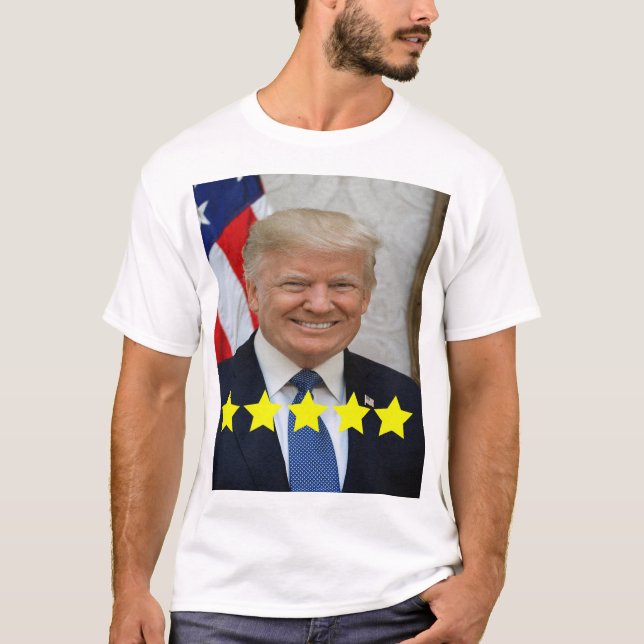 Camiseta Classificação de Aprovação do Presidente Donald Tr (Frente)