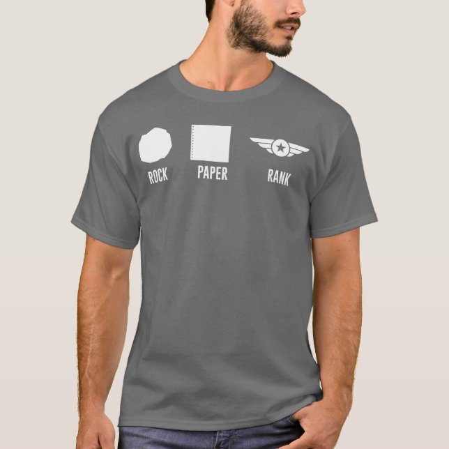 Camiseta Classificação de Pedra Papel retrô (Frente)