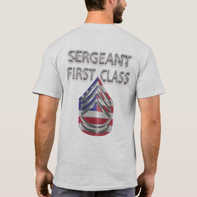 Camiseta Classificação Personalizada do Sargento de Primeir (Verso)
