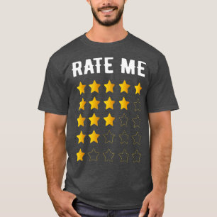 Camiseta Classifique-me Classificando 1 a 5 estrelas presen