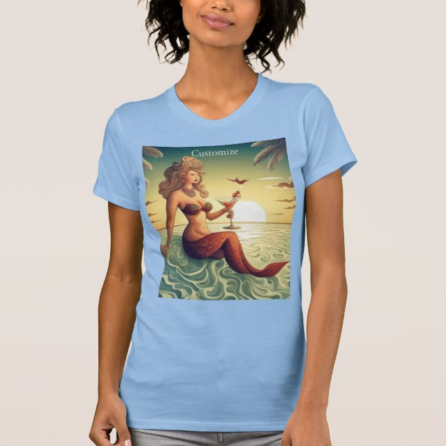 Camiseta Classy Martini Mermaid Thunder_Cove (Frente)