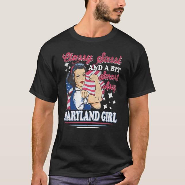 Camiseta Classy Sassi E Um Pouco Inteligente Garota Assi Ma (Frente)