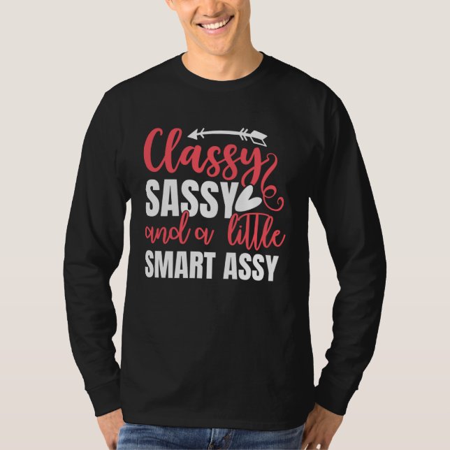 Camiseta Classy Sassy Smart Assy Cute Cheeky Women s Smart  (Frente)
