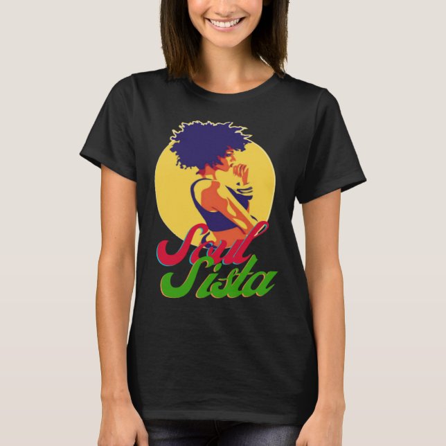 Camiseta Classy Womens African Head Wrap Black Pride  Soul  (Frente)