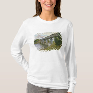 Camiseta Claude Monet a ponte Railway em Argenteuil