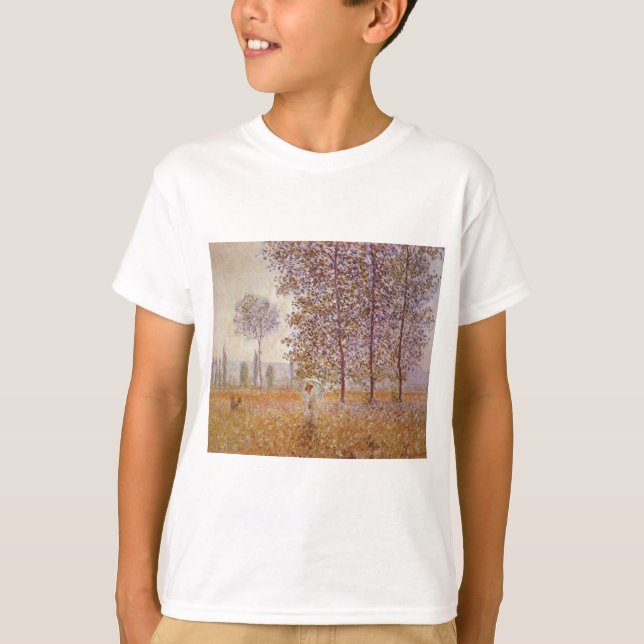 Camiseta Claude Monet - álamos no Sun (Frente)