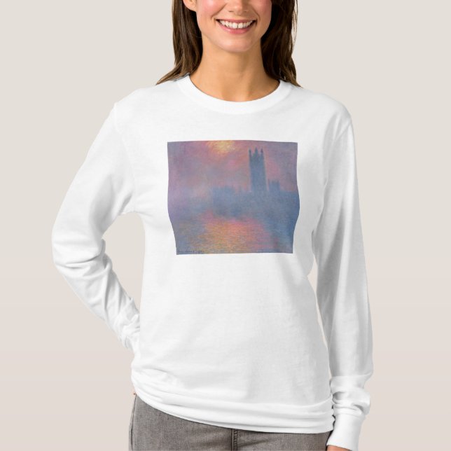 Camiseta Claude Monet | as casas do parlamento, Londres (Frente)
