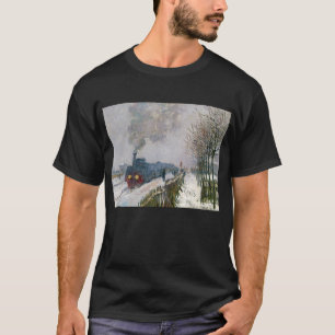 Camiseta Claude Monet - Comboio na neve / A locomotiva