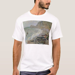 Camiseta Claude Monet   Etretat, praia e d'Amont de Porte