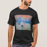 Camiseta Claude Monet - Impressão, Assalto do Sol<br><div class="desc">Impressão,  nascer do Sol (Impressão,  Alavanca Soleil) - Claude Monet,  Oil on canvas,  1872 Impression,  Sunrise retrata o porto de Le Havre,  cidade natal de Monet.</div>