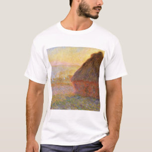 Camiseta Claude Monet Impressionista Pintando Graystaks I