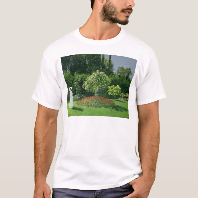 Camiseta Claude Monet | Jeanne Marie Lecadre no jardim (Frente)