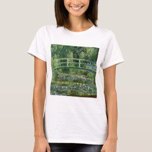 Camiseta Claude Monet Lírios de Água e Ponte Japonesa