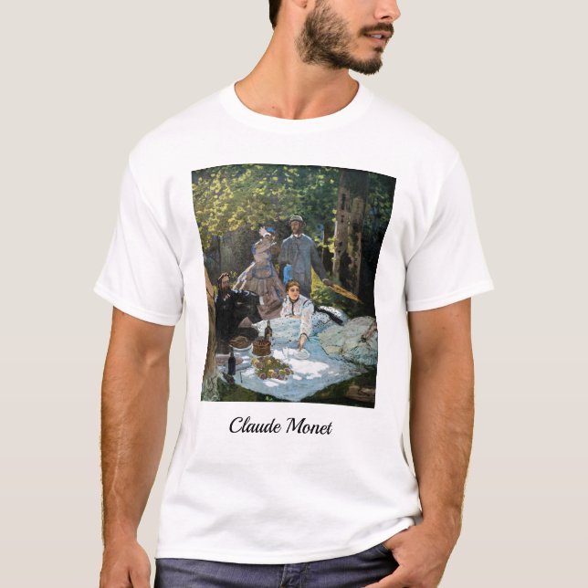 Camiseta Claude Monet - Luncheon sobre a grama, Painel da D (Frente)