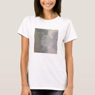 Camiseta Claude Monet o Seine em Giverny, névoas da manhã