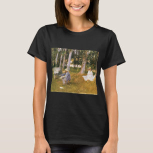 Camiseta Claude Monet Pintando, Beira de um Bosque por Sarg